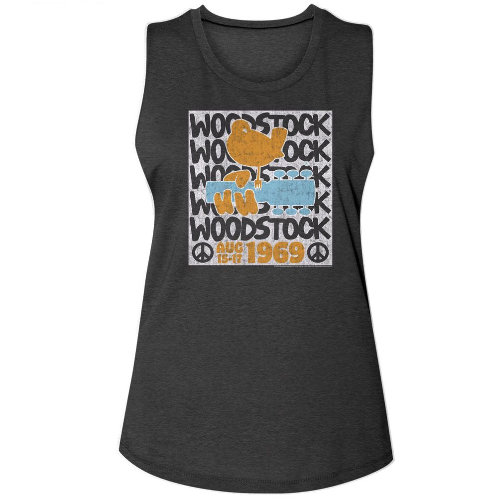 Woodstock Charcoal Ladies N/A Muscle Tank