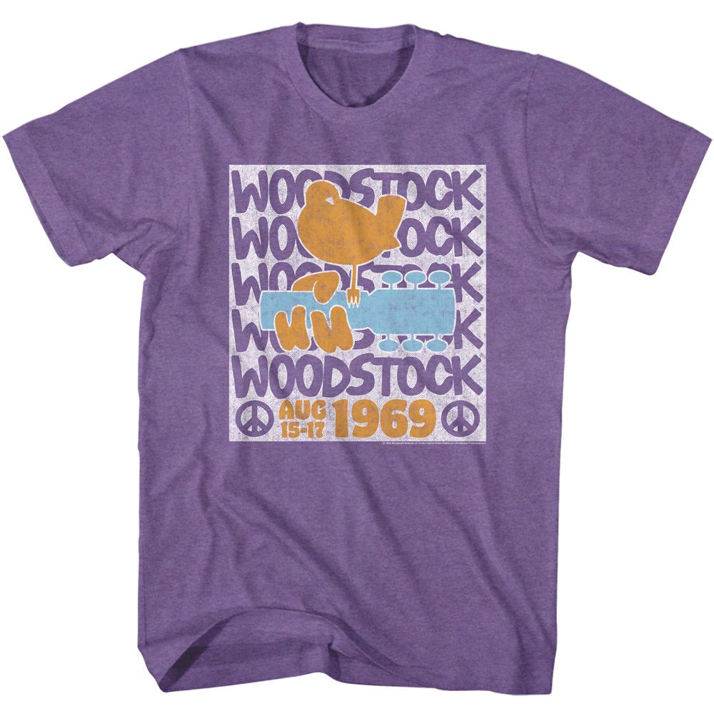 Woodstock Purple Heather Adult S/S Tshirt