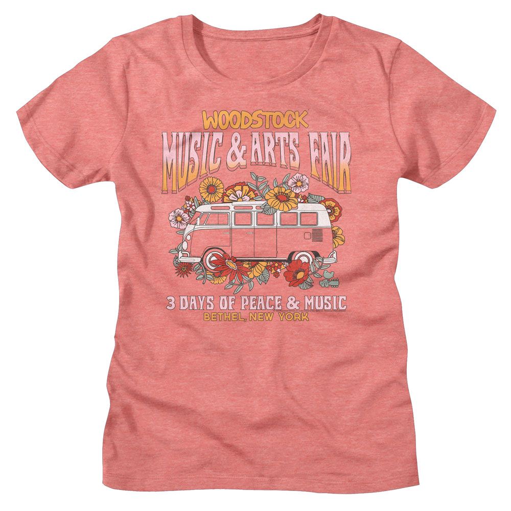 Woodstock Sunset Heather Ladies S/S Tshirt