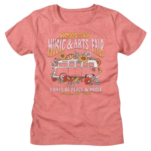 Woodstock Sunset Heather Ladies S/S Tshirt
