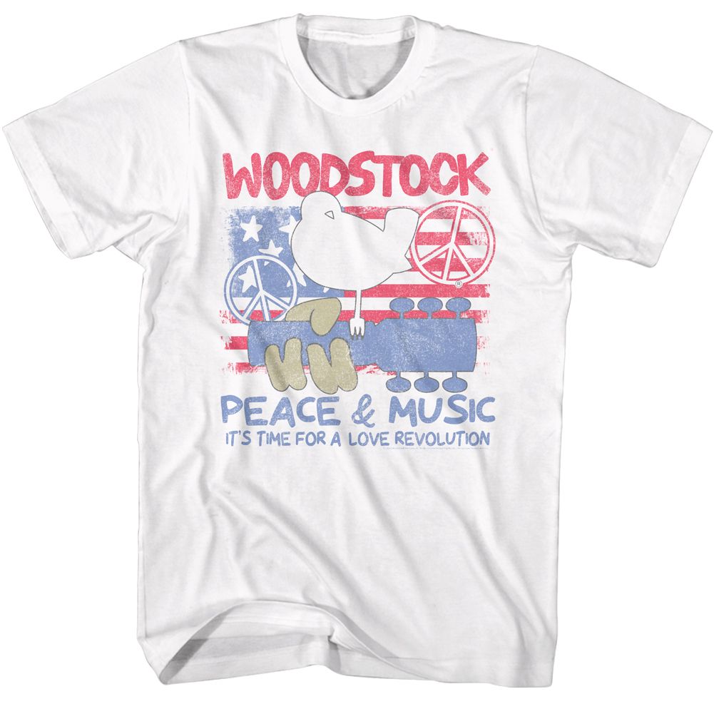 Woodstock White Adult S/S Tshirt