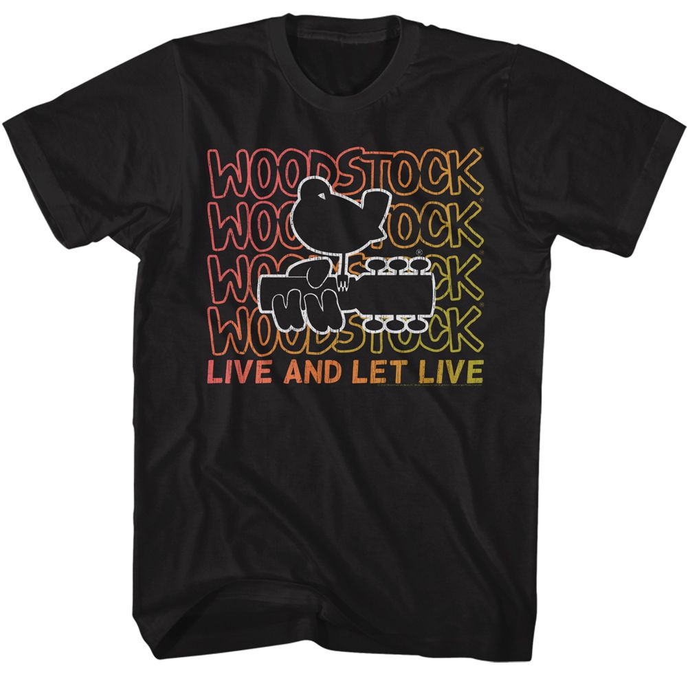 Woodstock Black Adult S/S Tshirt