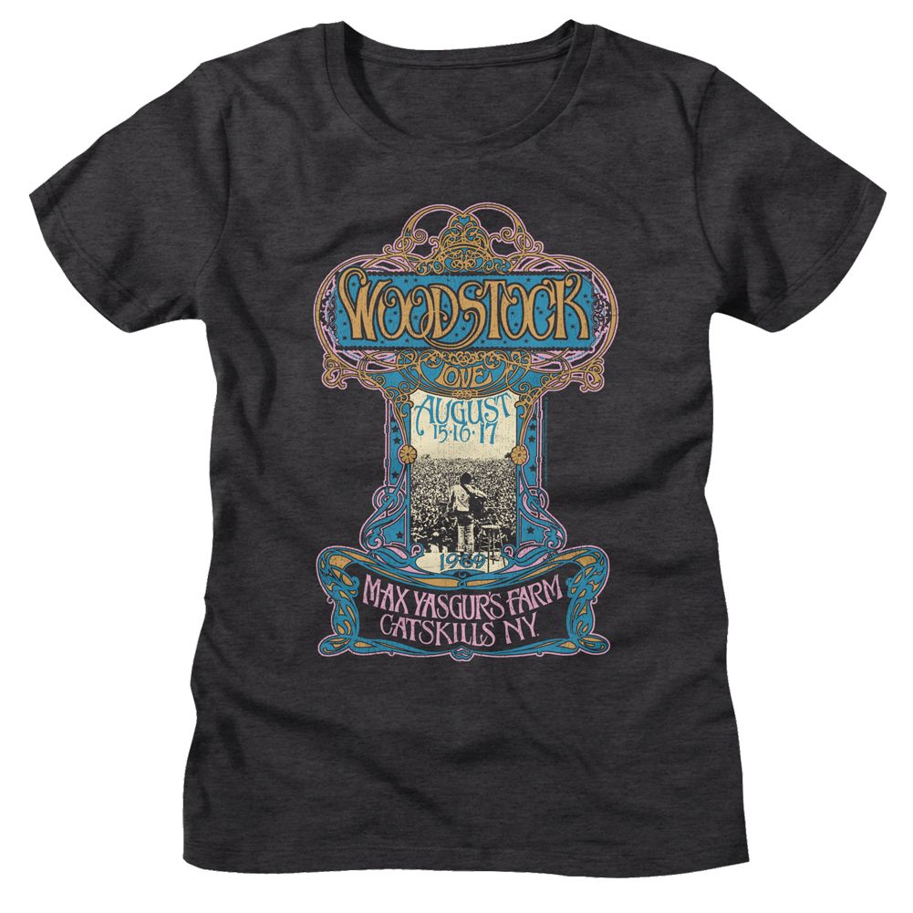 Woodstock Dark Gray Heather Ladies S/S Tshirt