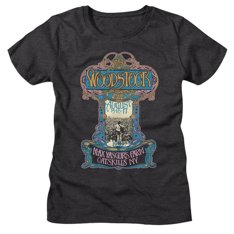 Woodstock Dark Gray Heather Ladies S/S Tshirt
