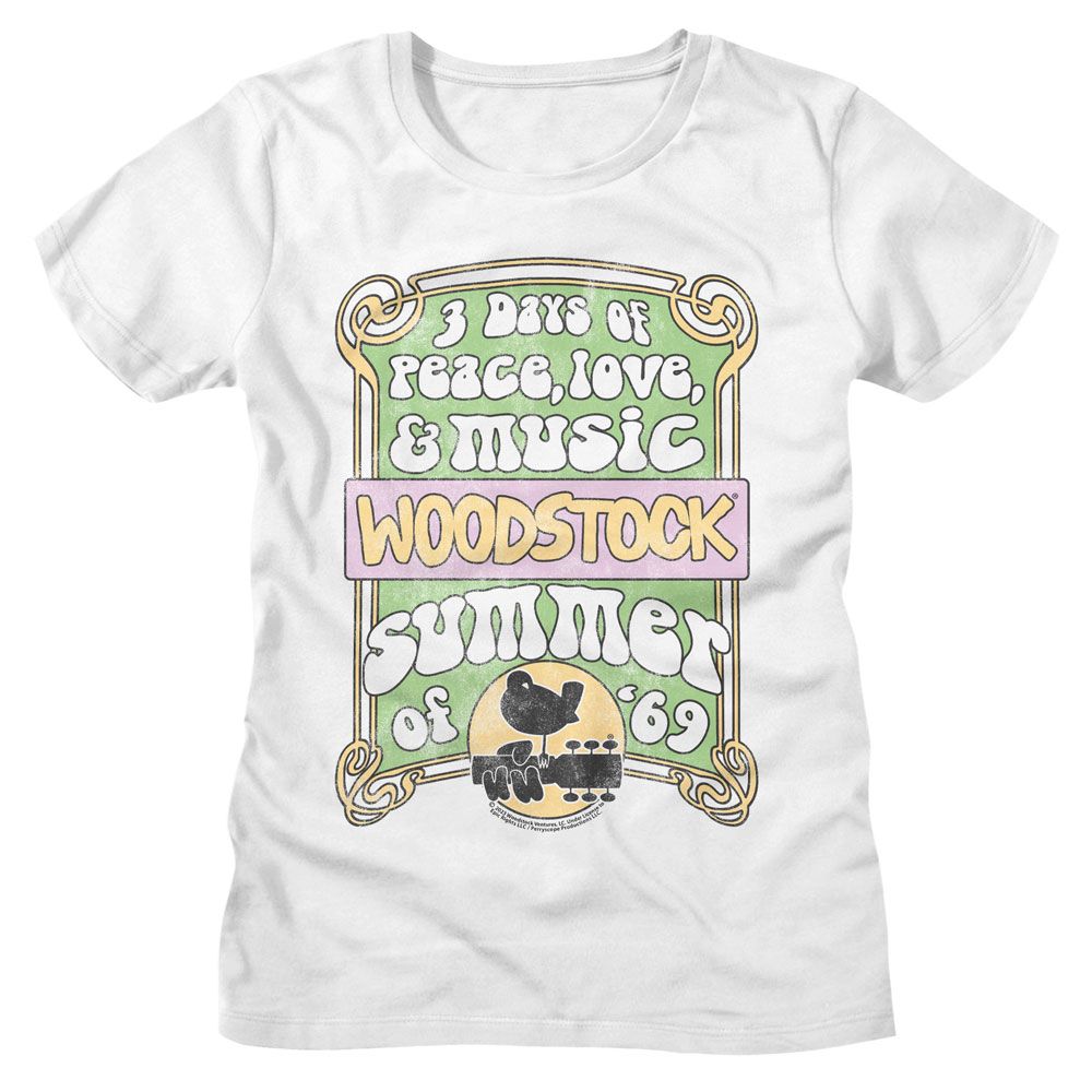Woodstock White Ladies S/S Tshirt