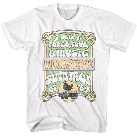 Woodstock White Adult S/S Tshirt