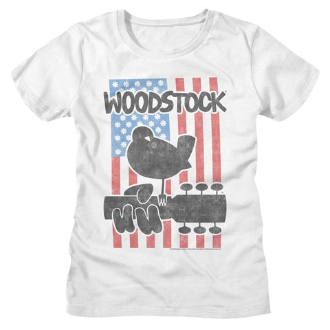 Woodstock White Ladies S/S Tshirt