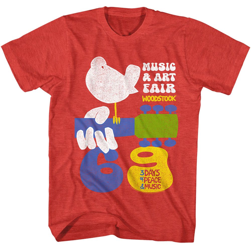 Woodstock Red Heather Adult S/S Tshirt