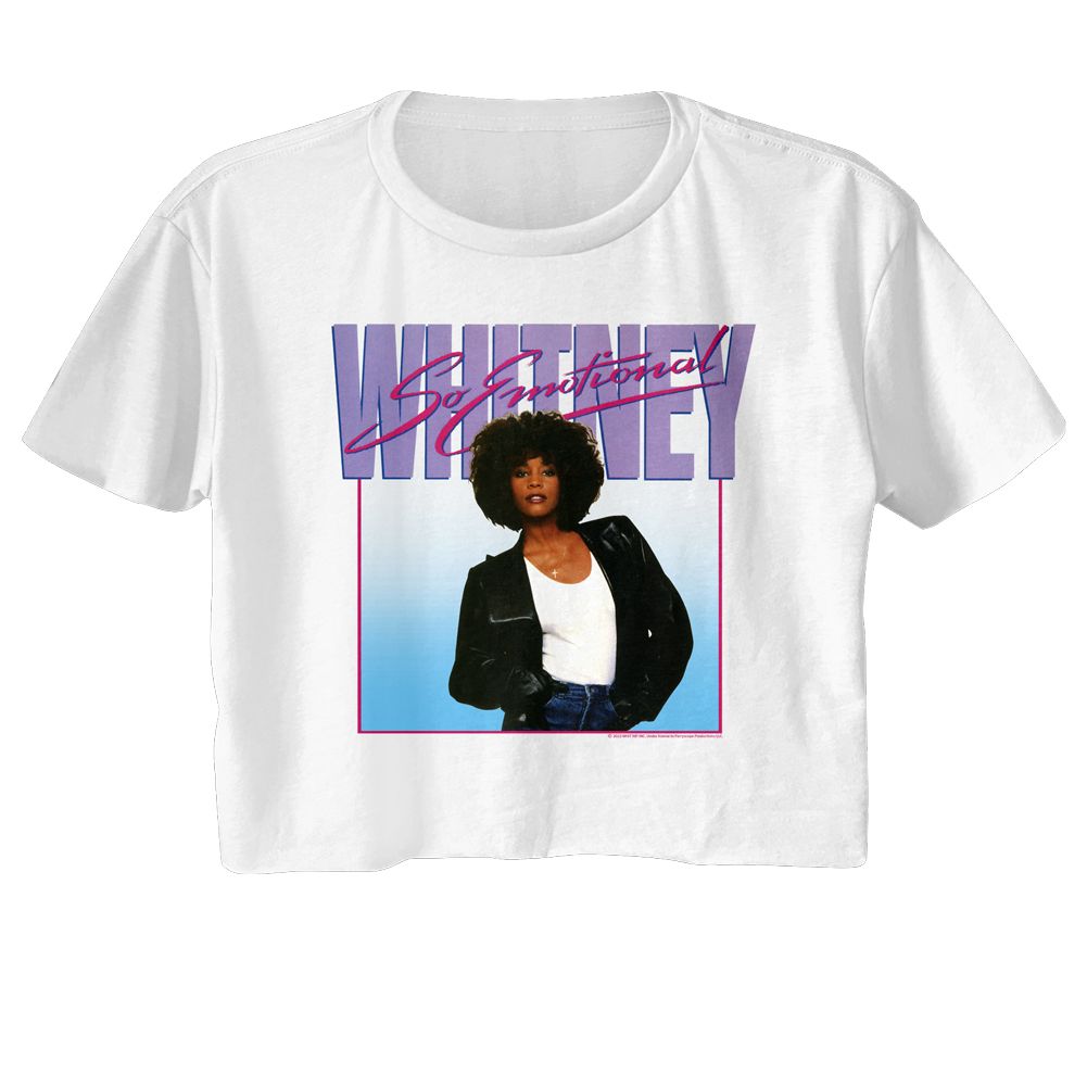 Whitney Houston White Ladies S/S Festival Cali Crop