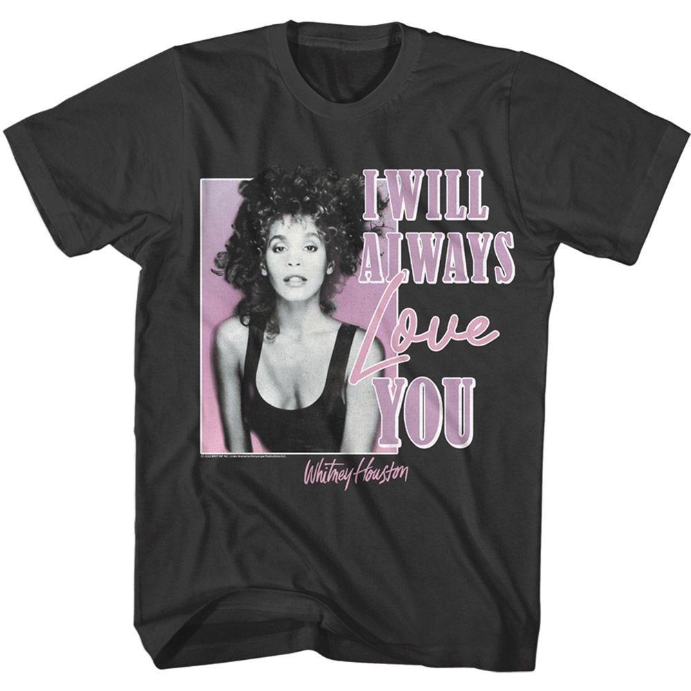 Whitney Houston Smoke Adult S/S Tshirt