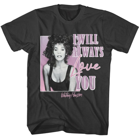 Whitney Houston Smoke Adult S/S Tshirt