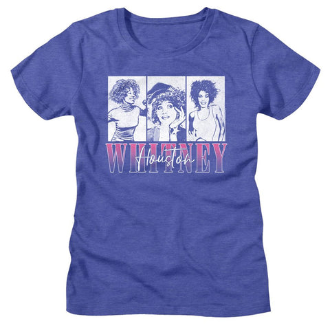 Whitney Houston Royal Heather Ladies S/S Tshirt