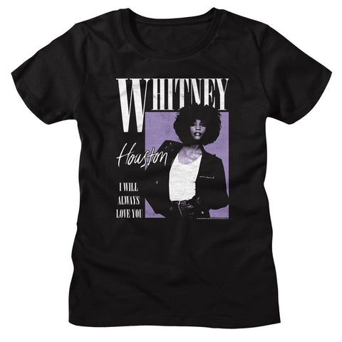 Whitney Houston Black Ladies S/S Tshirt