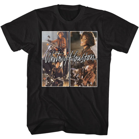 Whitney Houston Black Adult S/S Tshirt