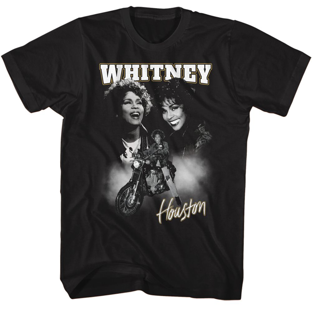 Whitney Houston Black Adult S/S Tshirt