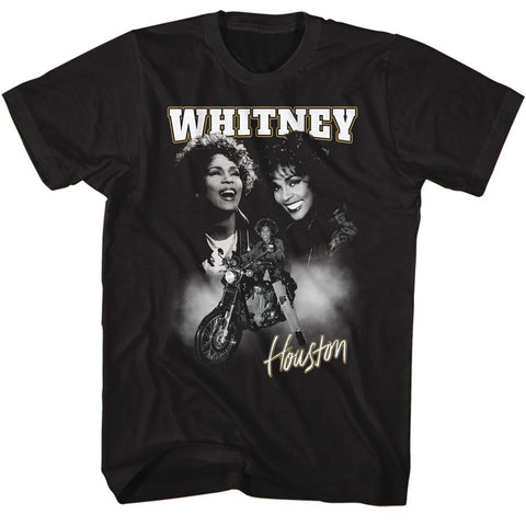 Whitney Houston Black Adult S/S Tshirt