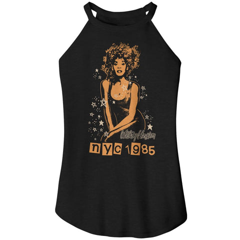 Whitney Houston Black Ladies Sleeveless Rocker Tank