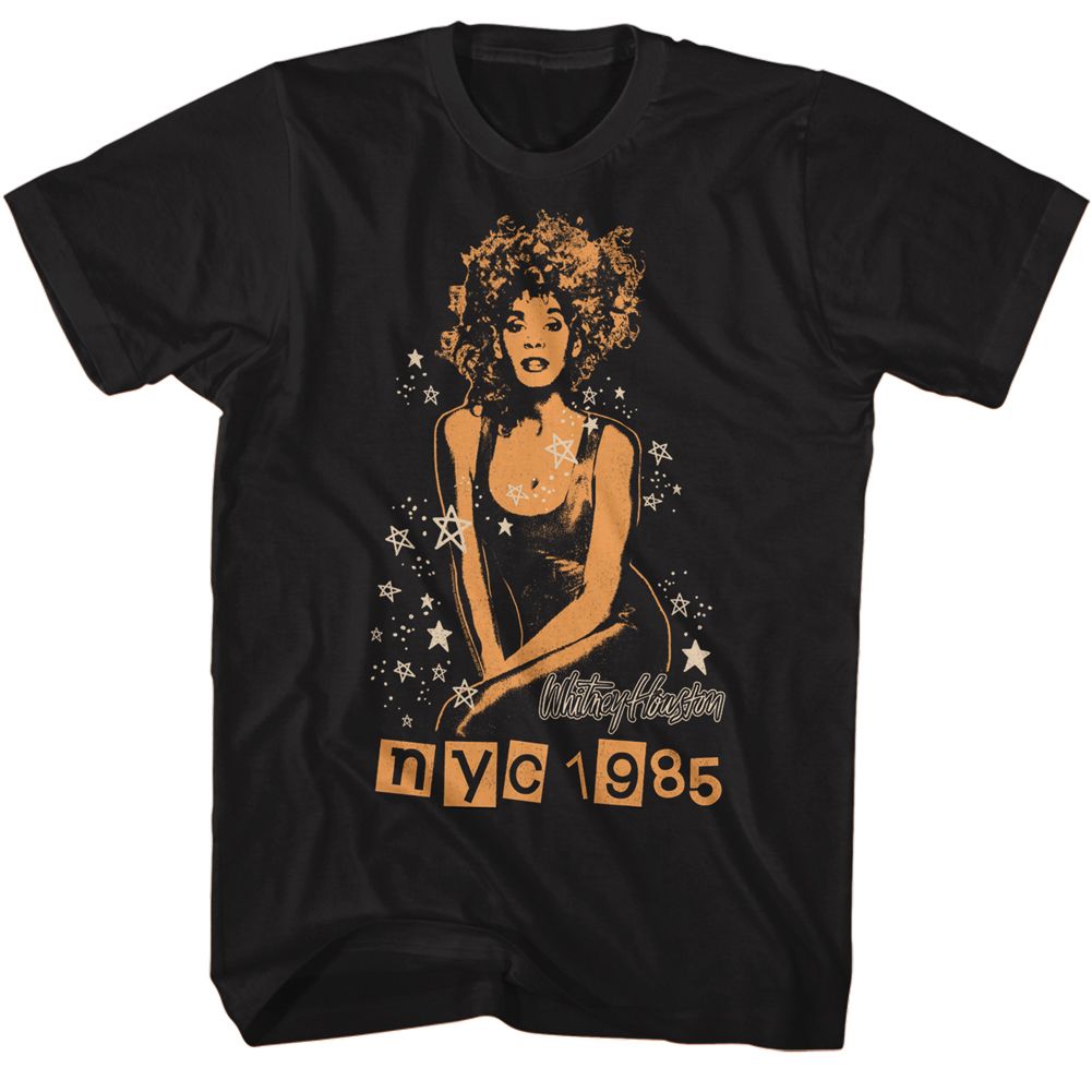Whitney Houston Black Adult S/S Tshirt