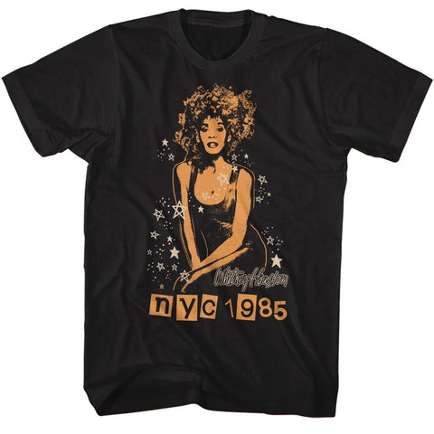 Whitney Houston Black Adult S/S Tshirt