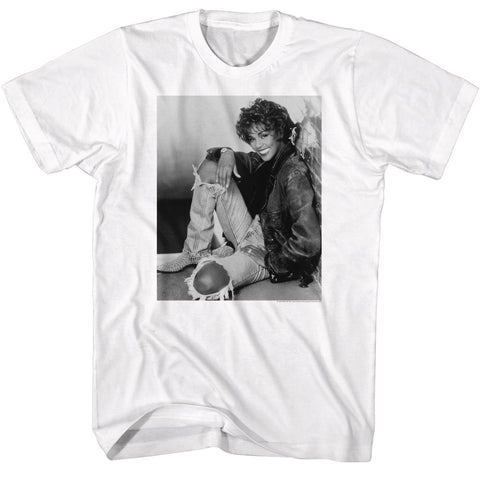 Whitney Houston White Adult S/S Tshirt