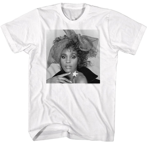 Whitney Houston White Adult S/S Tshirt