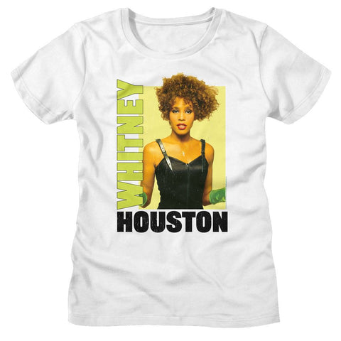 Whitney Houston White Ladies S/S Tshirt