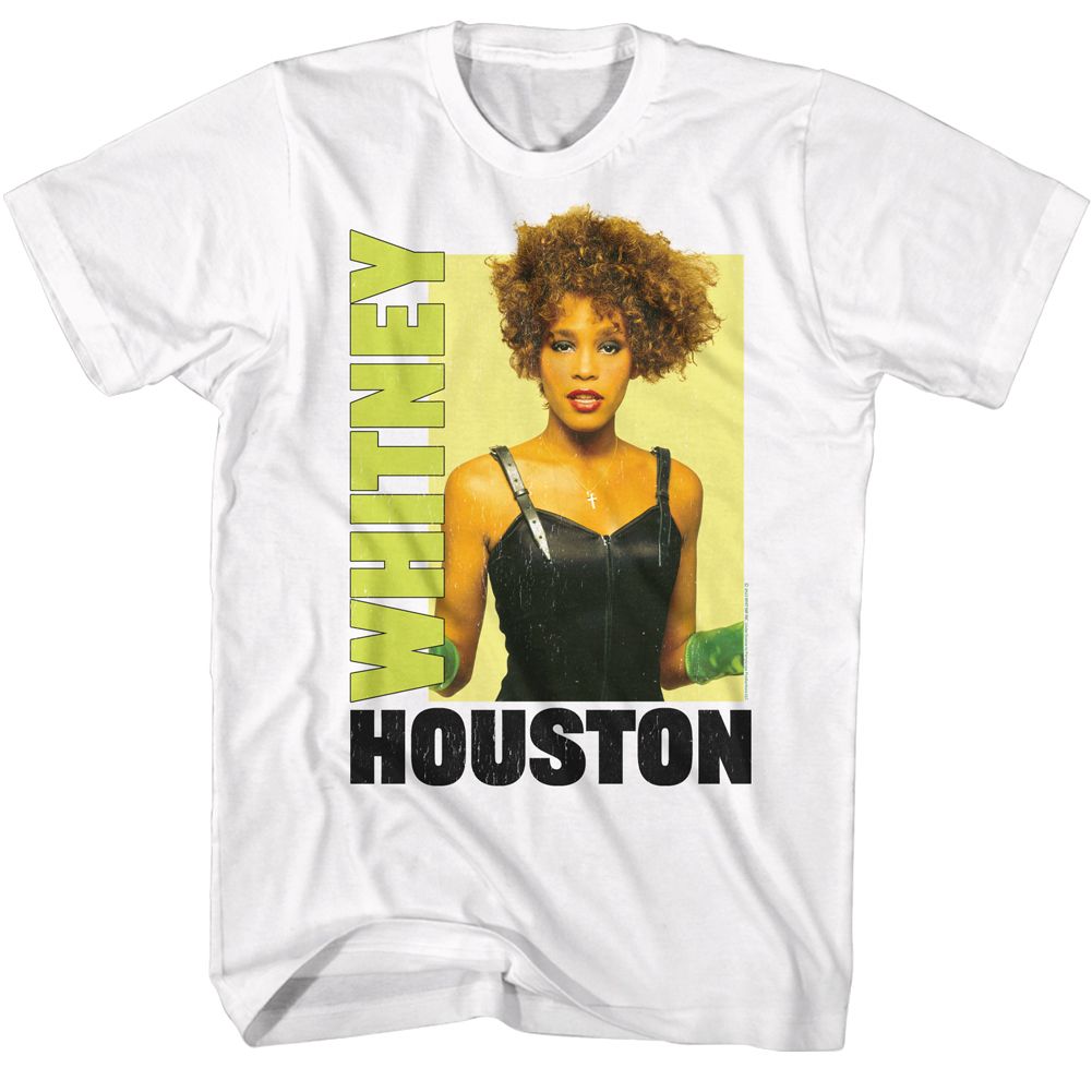 Whitney Houston White Adult S/S Tshirt