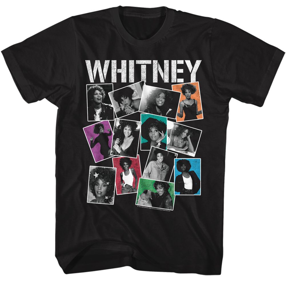 Whitney Houston Black Adult S/S Tshirt