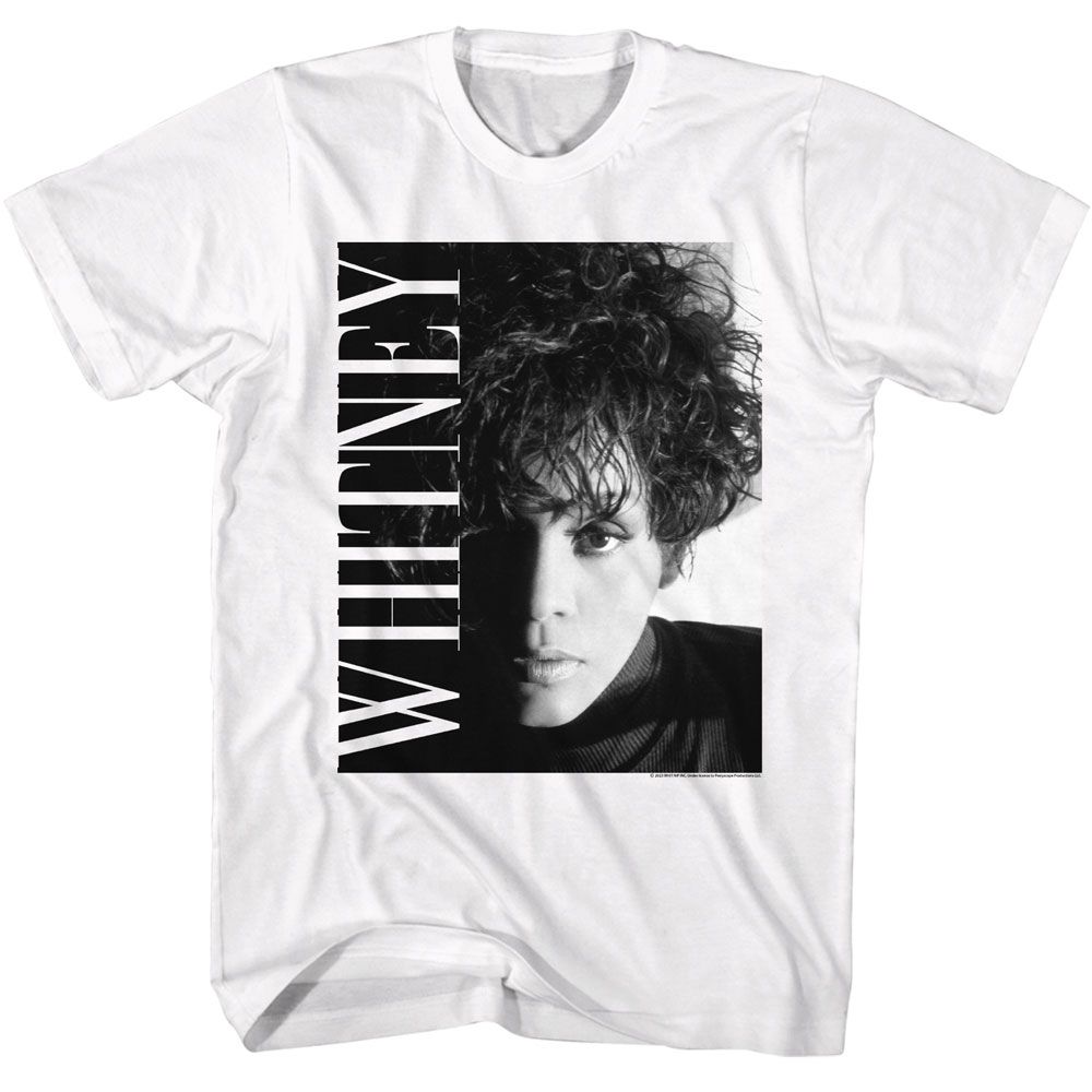 Whitney Houston White Adult S/S Tshirt