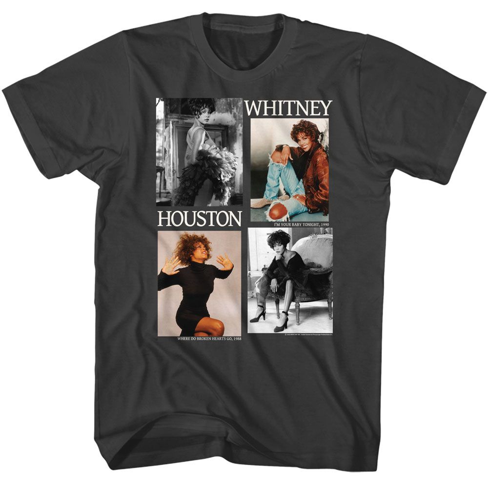 Whitney Houston Smoke Adult S/S Tshirt