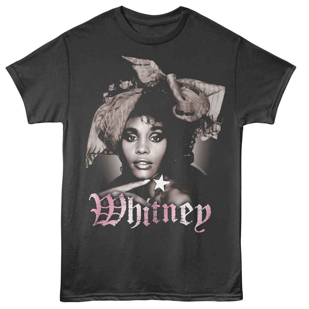 Whitney Houston Smoke Adult S/S Tshirt