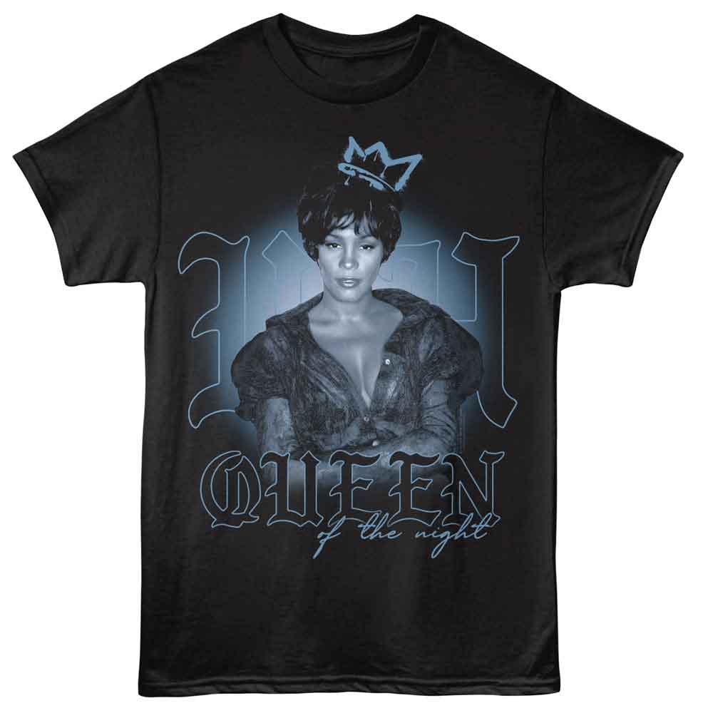 Whitney Houston Black Adult S/S Tshirt