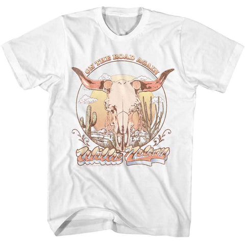 Willie Nelson White Adult S/S Tshirt