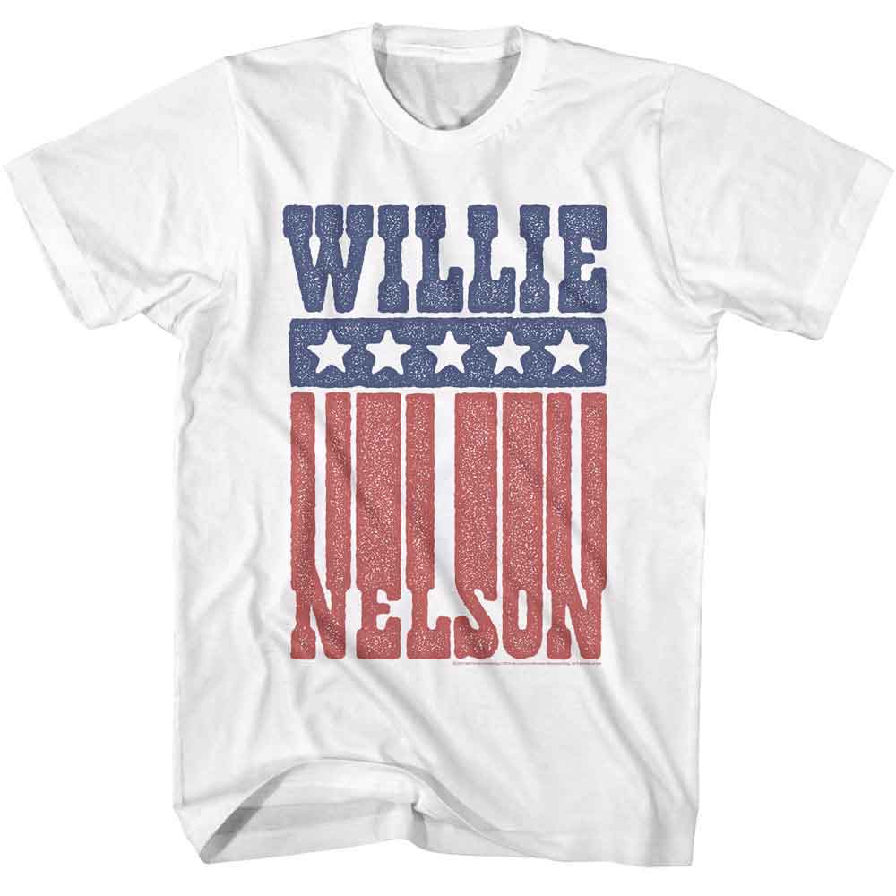 Willie Nelson White Adult S/S Tshirt