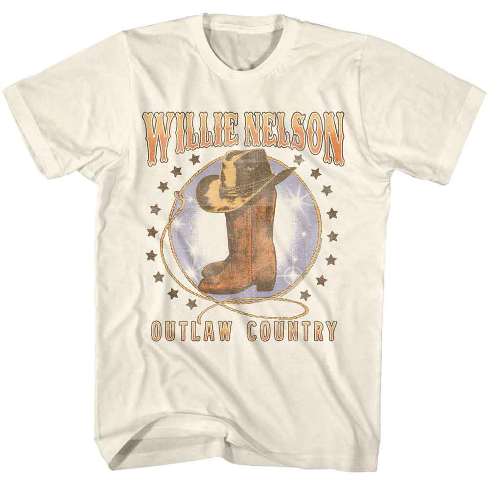 Willie Nelson Natural Adult S/S Tshirt