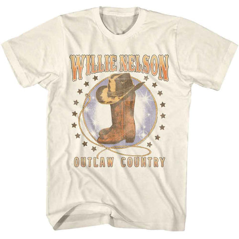 Willie Nelson Natural Adult S/S Tshirt