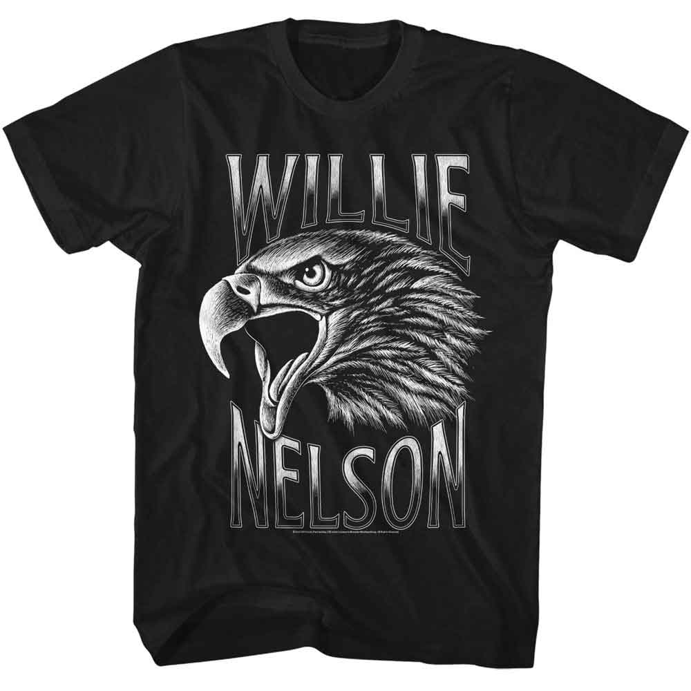 Willie Nelson Black Adult S/S Tshirt