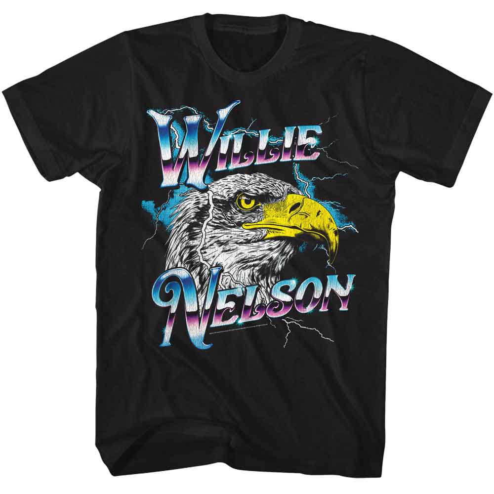 Willie Nelson Black Adult S/S Tshirt