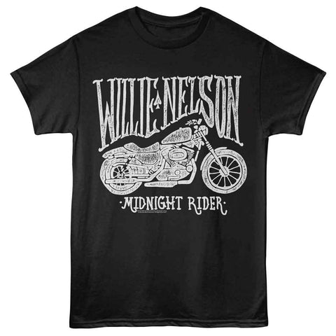 Willie Nelson Black Adult S/S Tshirt