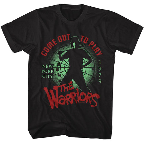 The Warriors Black Adult Short Sleeve Tshirt