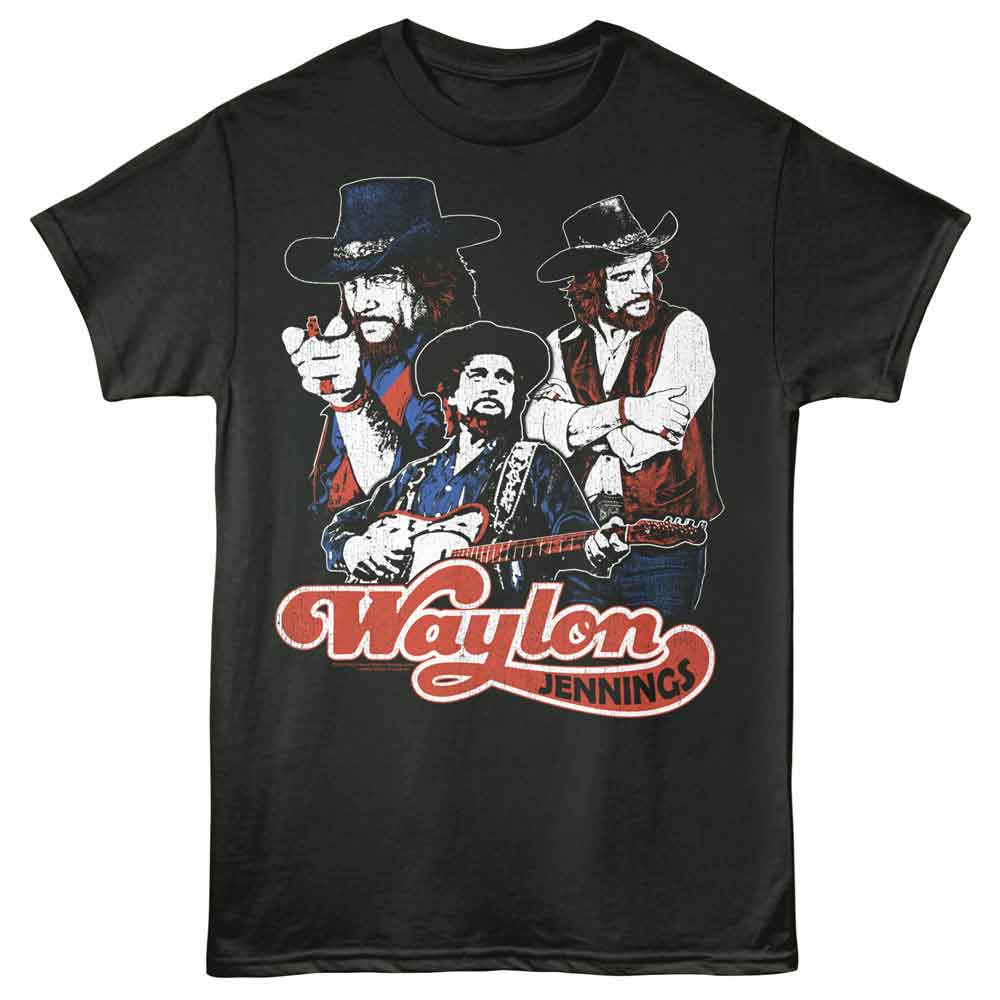 Waylon Jennings Smoke Adult S/S Tshirt