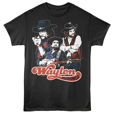 Waylon Jennings Smoke Adult S/S Tshirt