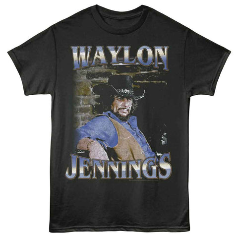 Waylon Jennings Smoke Adult S/S Tshirt