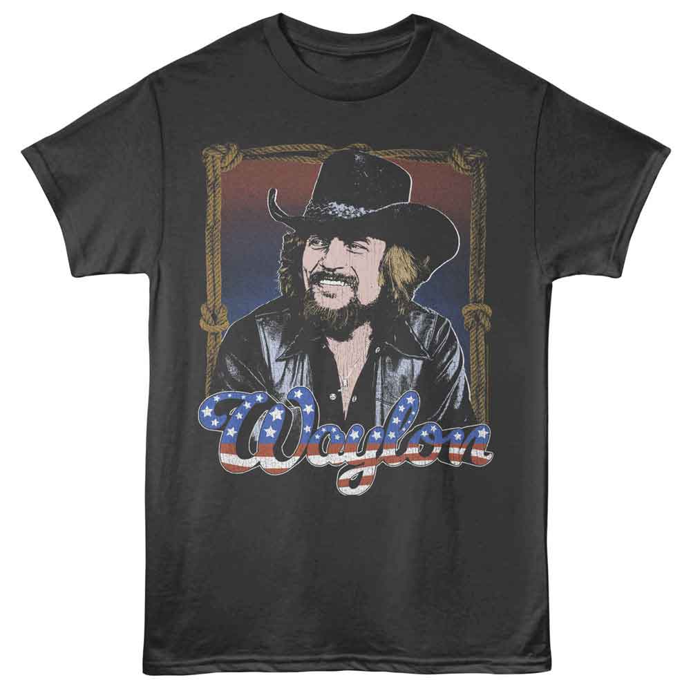Waylon Jennings Smoke Adult S/S Tshirt
