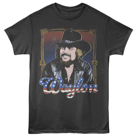 Waylon Jennings Smoke Adult S/S Tshirt