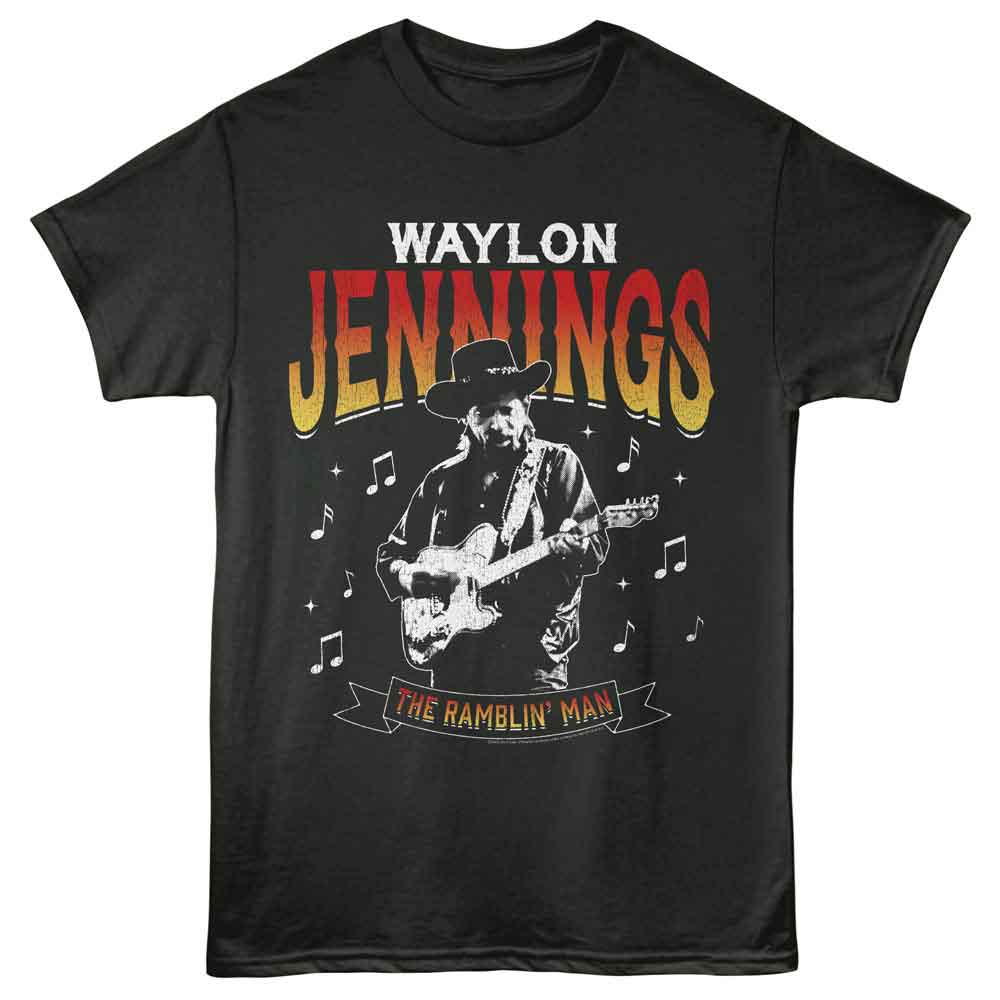 Waylon Jennings Smoke Adult S/S Tshirt