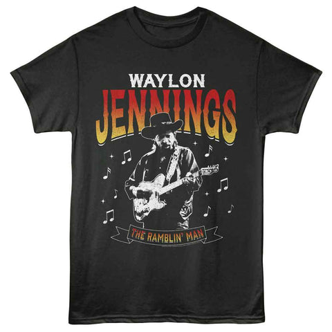 Waylon Jennings Smoke Adult S/S Tshirt