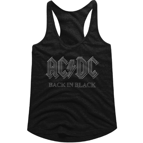 AC/DC Back In Black Ladies Racerback