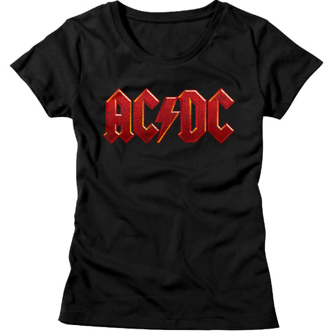 AC/DC Distress Red Ladies T-Shirt
