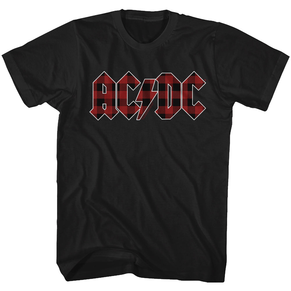 AC/DC Back In Plaid Adult T-Shirt